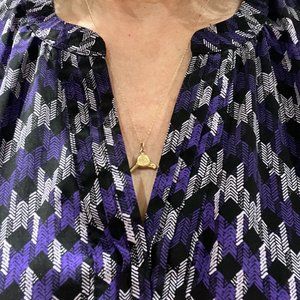 14k gold hairdryer charm pendant
